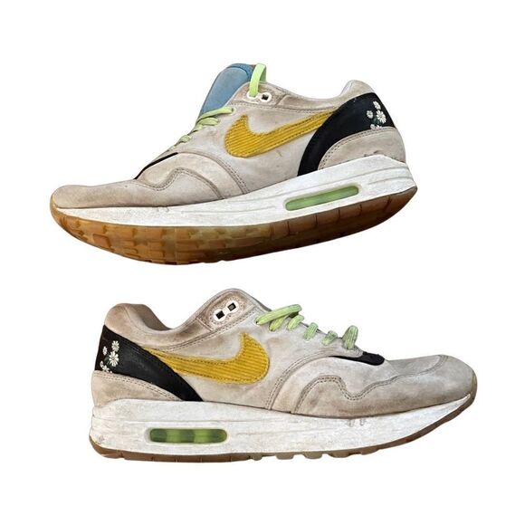 Nike Air Max 1 'Spring Daisy' White Gray/Green Sneaker - Size 8 - Picture 8 of 10